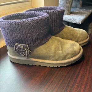 UGG MINI‎ SOUTHERN BELLE GREY AND PURPLE SIZE 4